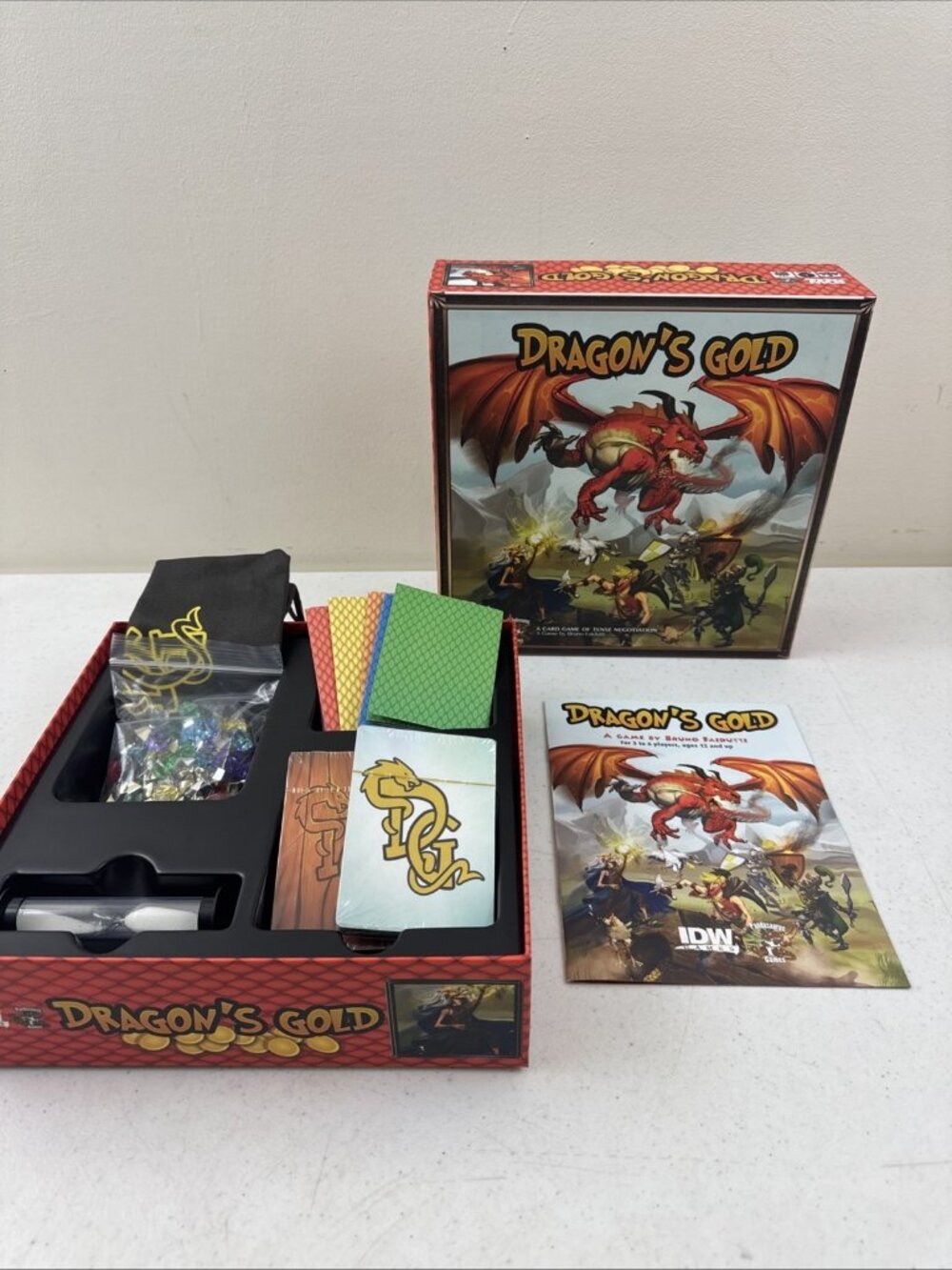 Dragon's Gold IDW Games (2015) Card Game Box Set Open Box New Sealed Components